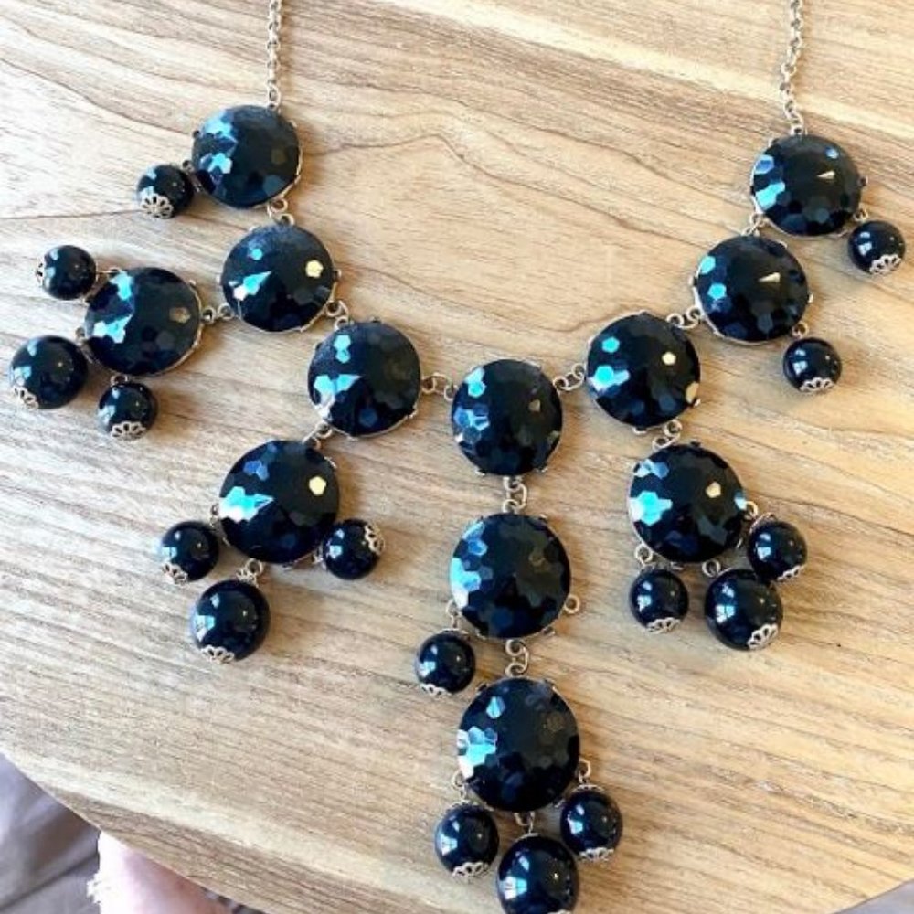 Black Bubble Statement Necklace